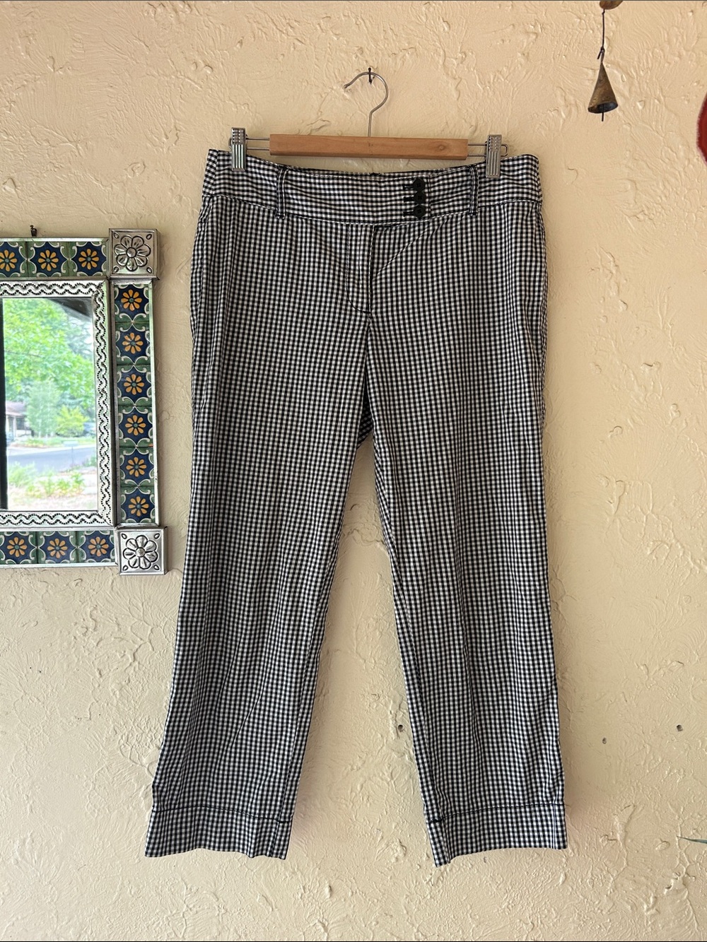 Loft Gingham Marisa Pant 🧺 size 6